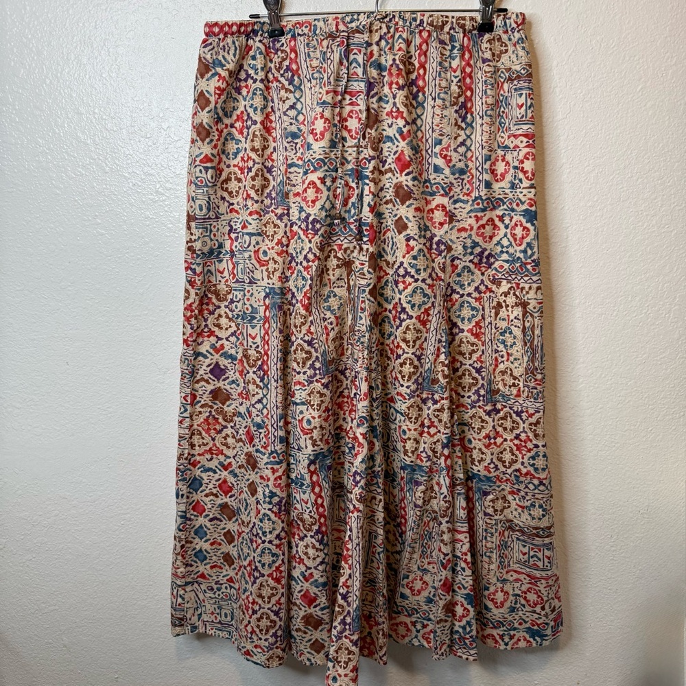 Lauren Ralph Lauren LRL Boho Western Cotton Skirt Size Medium